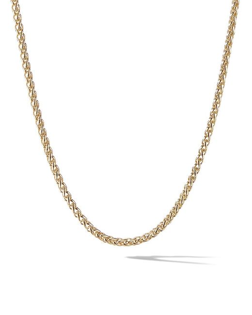 David Yurman Wheat Chain Necklace 18K Yellow 4mm