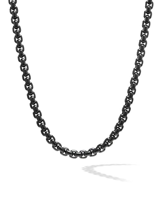 David Yurman Box Chain Necklace Stainless Steel And Sterling Silver 7.3mm