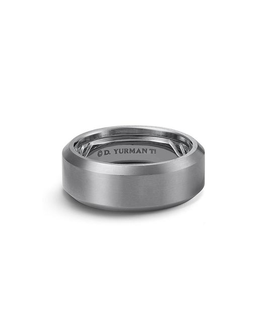 David Yurman Streamline Beveled Band Ring Titanium 8.5mm