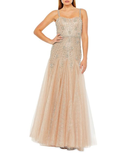 Mac Duggal Embellished Tulle A-Line Gown