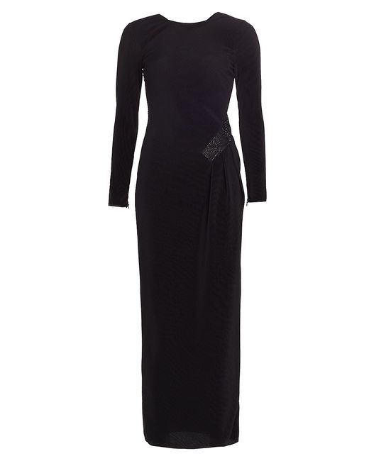 Giorgio Armani Embellished Pleated Jersey Gown
