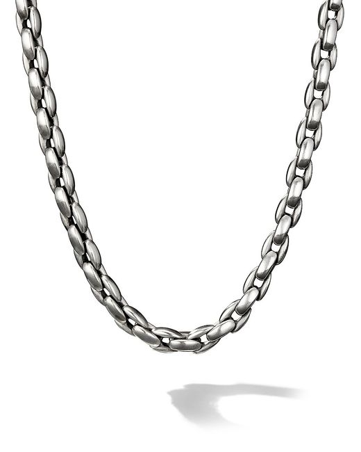 David Yurman Elongated Box Chain Necklace Sterling 6mm