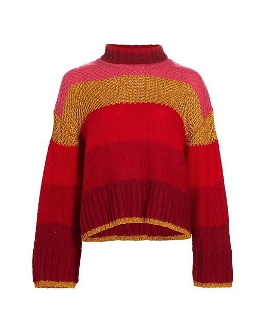 Farm Rio Striped Knit Sweater