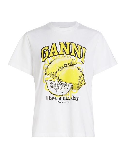 Ganni Logo Lemon Graphic T-Shirt