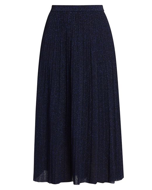 Zimmermann Alight Metallic Rib-Knit Midi-Skirt