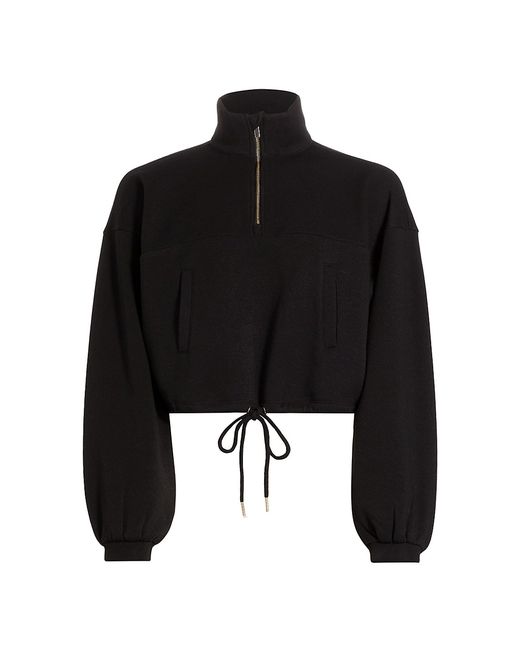 Stellae Dux Fleece Cargo Half-Zip Crop Sweater