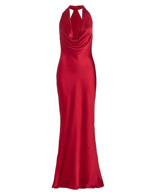 Norma Kamali Cowl-Neck Gown