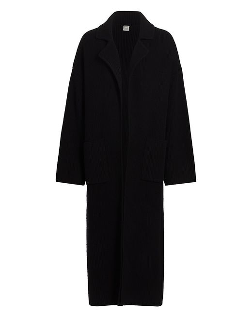 Totême Wool-Blend Rib-Knit Cardigan Coat