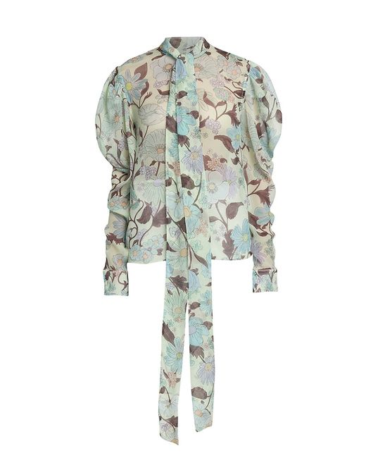 Stella McCartney Floral Puff-Sleeve Shirt