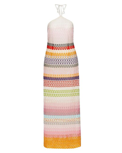 Missoni Knit Open-Back Halter Dress
