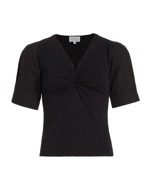 Tanya Taylor Ronelle Twisted V-Neck Blouse