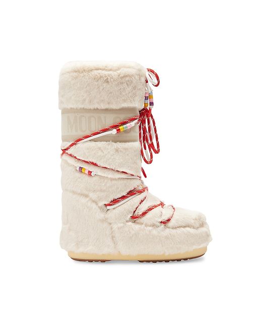 Moon Boot Faux-Fur Beaded Boots