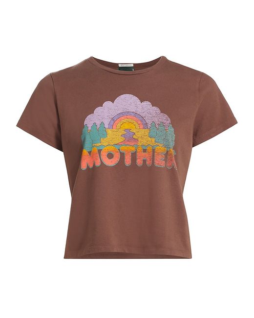 Mother The Boxy Goodie Cropped T-Shirt Sunset