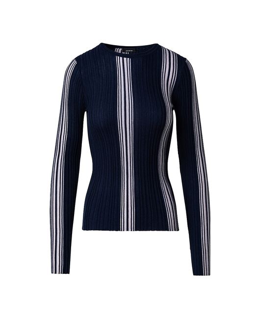 Akris Striped Silk-Blend Sweater