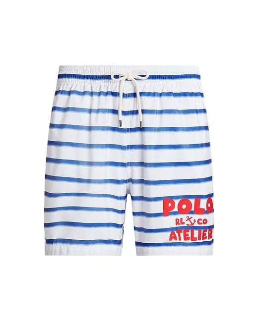 Polo Ralph Lauren Traveler Striped Swim Trunks