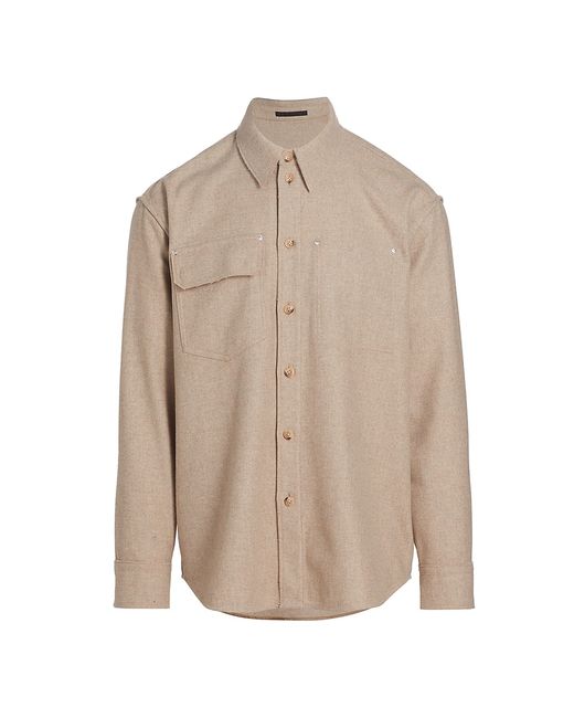 Helmut Lang Chest Pocket Wool-Blend Shirt