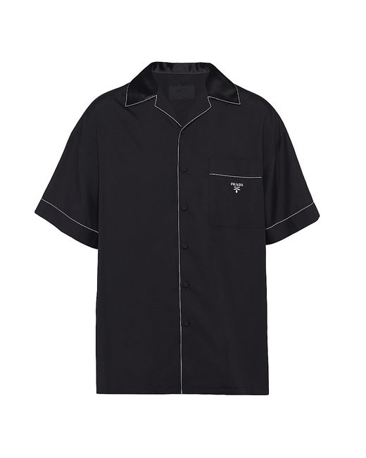Prada Short-Sleeved Silk Shirt