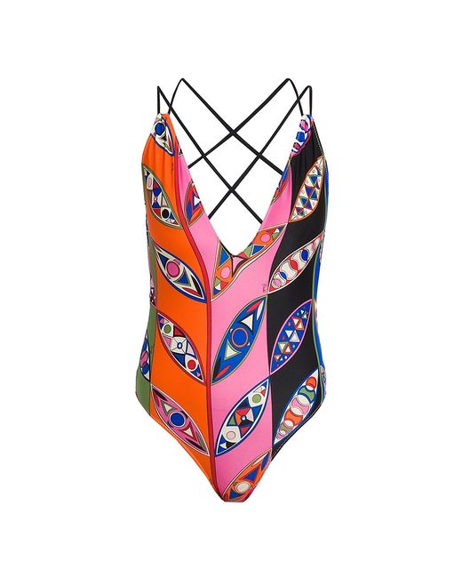 Pucci Crisscrossed One-Piece Swimsuit