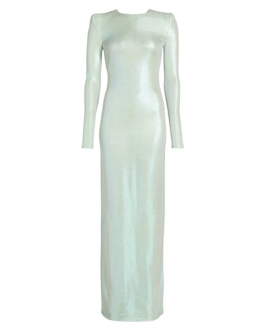 Galvan Frieze Sequined Jersey Long-Sleeve Column Gown