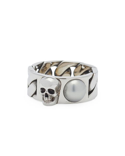 Alexander McQueen Skull Pearl Ring