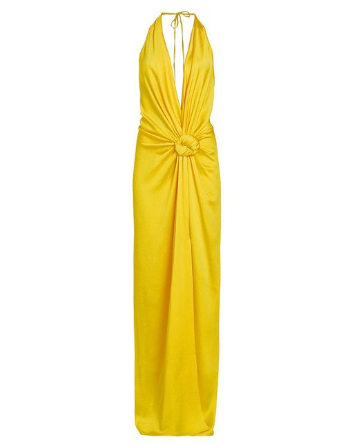 Silvia Tcherassi Torgiano Knotted Halter Gown