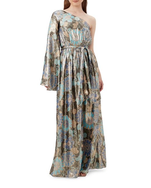Trina Turk Amida Floral Blend One-Shoulder Maxi Dress