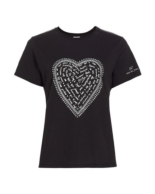 Cinq a Sept Love Letter Rhinestone T-Shirt