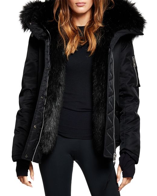 Sam. Sloane Faux Fur-Trimmed Coat