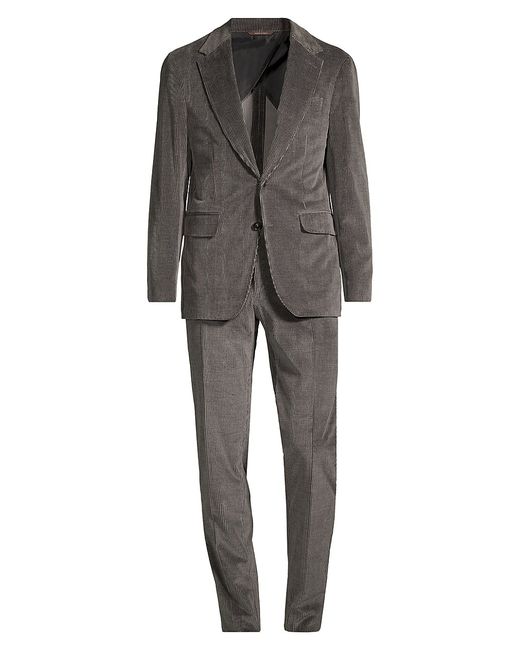 Canali Corduroy Single-Breasted Suit