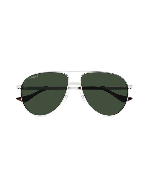 Gucci Running Web Pilot Metal Sunglasses