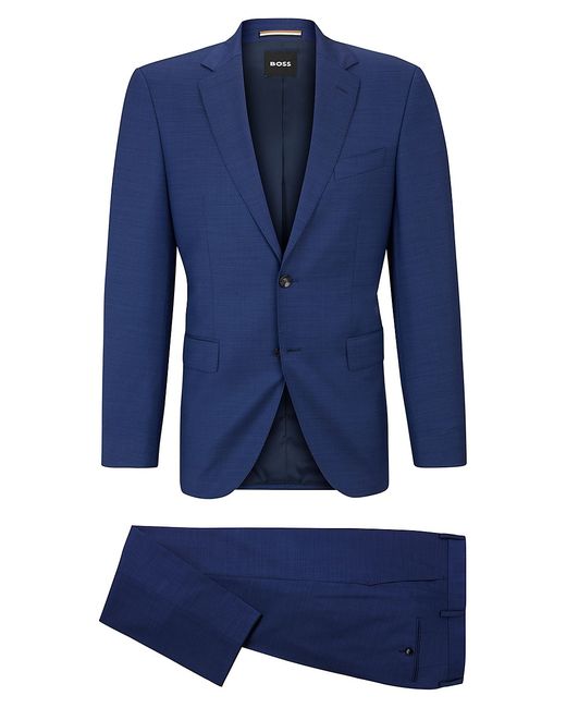 Boss Regular-Fit Suit A Micro-Patterned