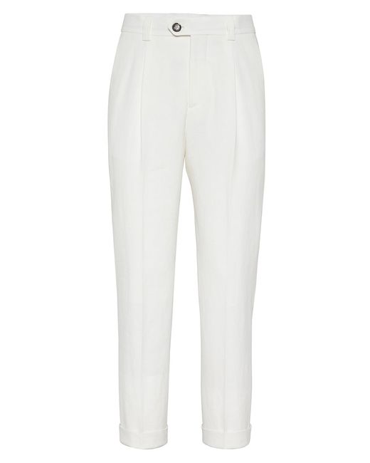Brunello Cucinelli Twisted Leisure Fit Trousers With Pleat