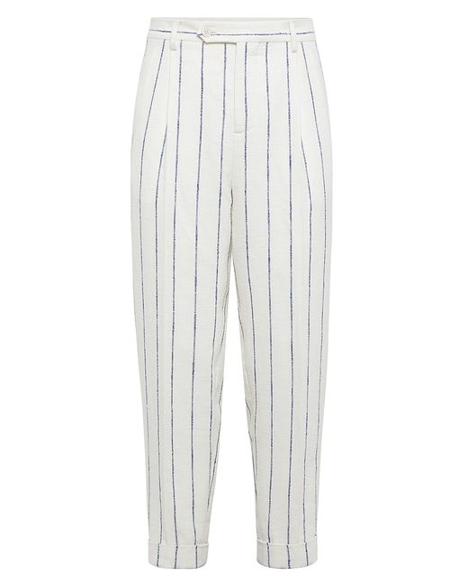 Brunello Cucinelli Chalk Stripe Easy Fit Trousers
