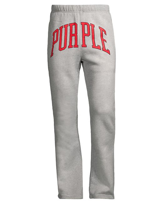 Purple Brand Logo Fleece Flared Sweatpants