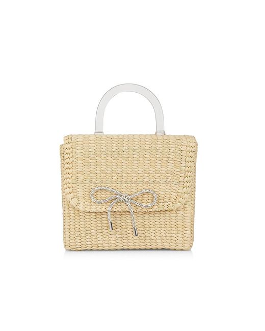 Poolside The Bow Woven Top-Handle Bag