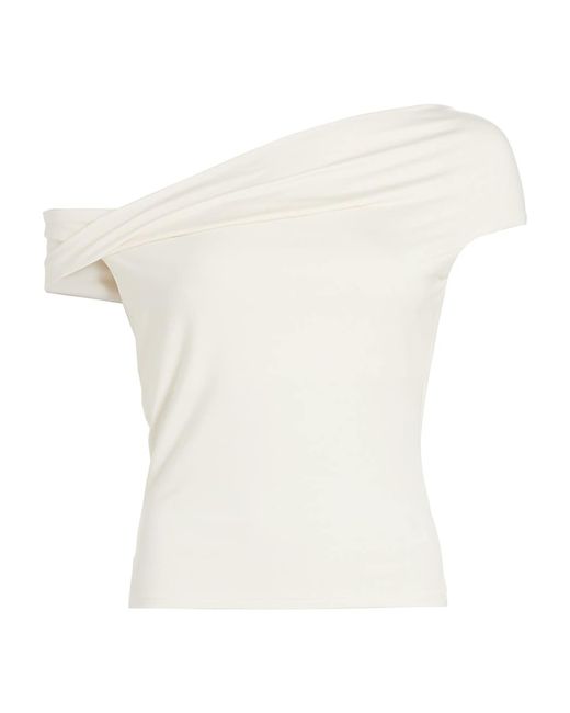 Reformation Cello One-Shoulder Ruched Top