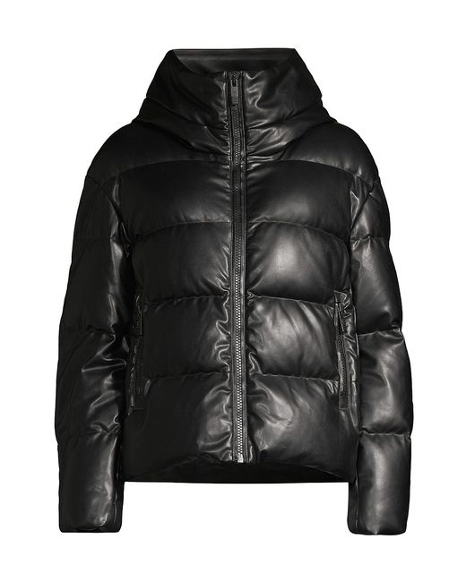 Fusalp Faux-Leather Down Puffer Jacket