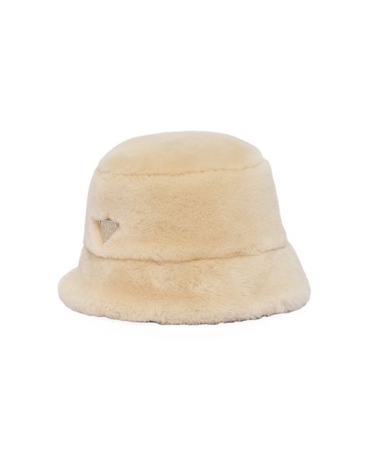 Prada Shearling Bucket Hat