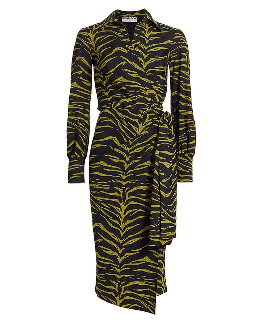 Chiara Boni La Petite Robe Lodal Zebra Faux-Wrap Midi-Dress
