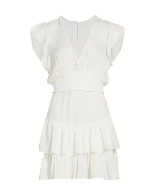Poupette St Barth Genny Crinkled Fit-And-Flare Minidress
