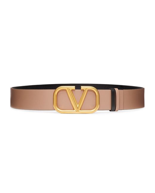 Valentino Garavani Reversible VLogo Signature Belt Glossy Calfskin 40mm