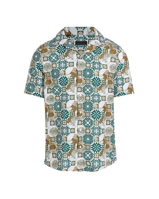Saks Fifth Avenue COLLECTION Medallion Camp Shirt