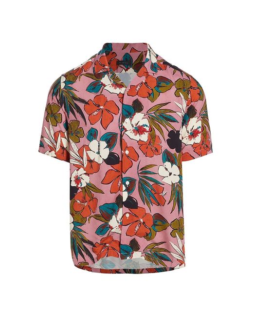 Saks Fifth Avenue COLLECTION Tropical Floral Camp Shirt