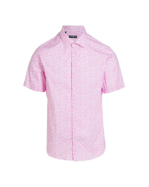 Saks Fifth Avenue Slim-Fit Tiny Floral Short-Sleeve Shirt