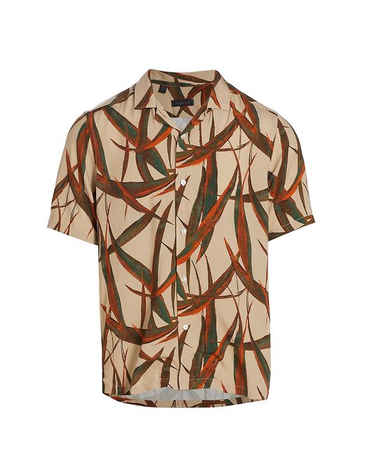Saks Fifth Avenue COLLECTION Aloe Leaf Print Camp Shirt