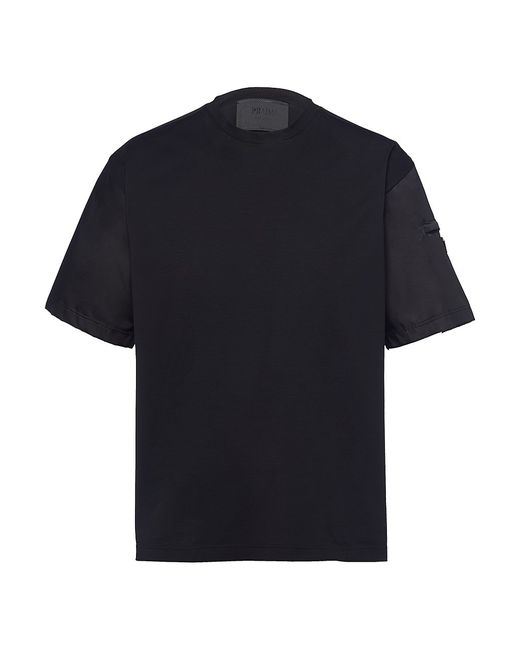 Prada Stretch T-Shirt With Nylon Details