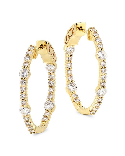 Saks Fifth Avenue Collection 14K 1.53 TCW Diamond Hoop Earrings