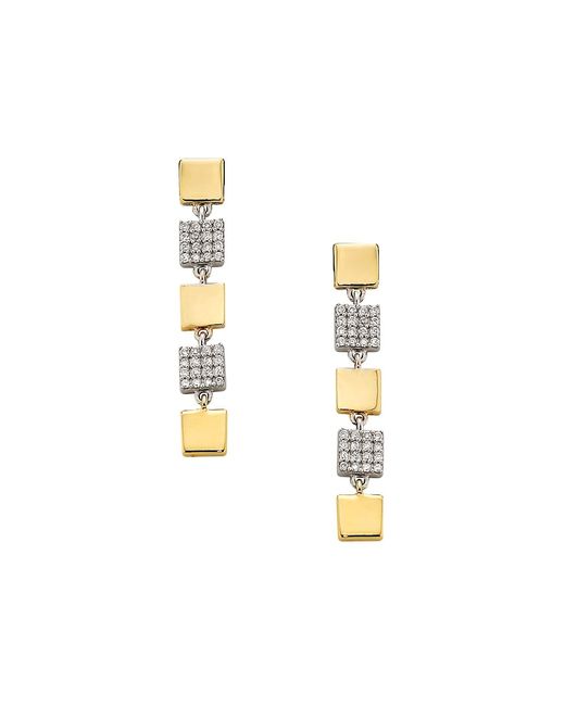 Nina Gilin 14K White Gold 0.20 TCW Diamond Drop Earrings