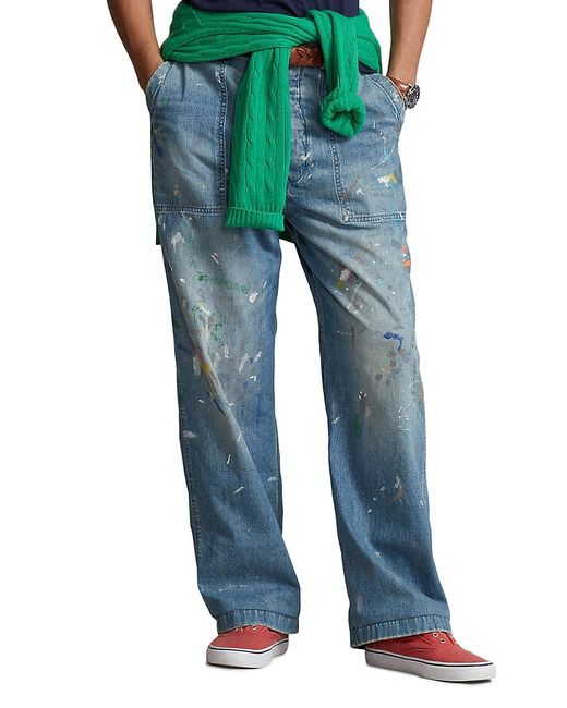 Polo Ralph Lauren Paint Splatter Straight-Leg Carpenter Jeans