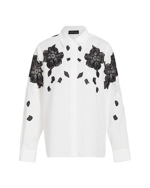 Elie Tahari The Shae Embroidered Lace Shirt